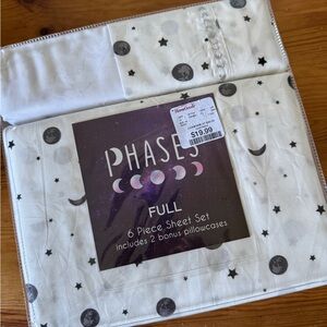 Phases Full Moon and Stars Sheet Set